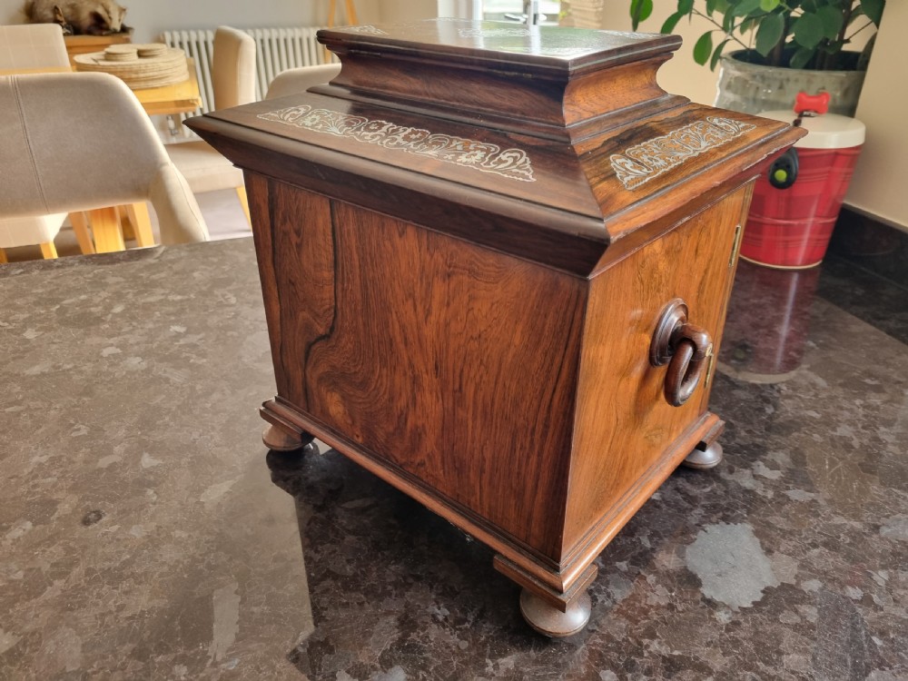 Regency rosewood and inlaid table cabinet 14