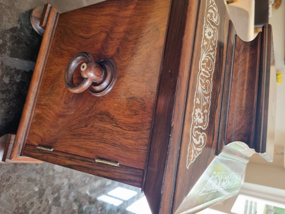 Regency rosewood and inlaid table cabinet 14