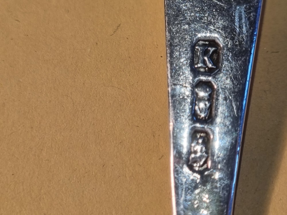 Antique Irish silver spoon 'N' Dublin 1806 17cm View VII