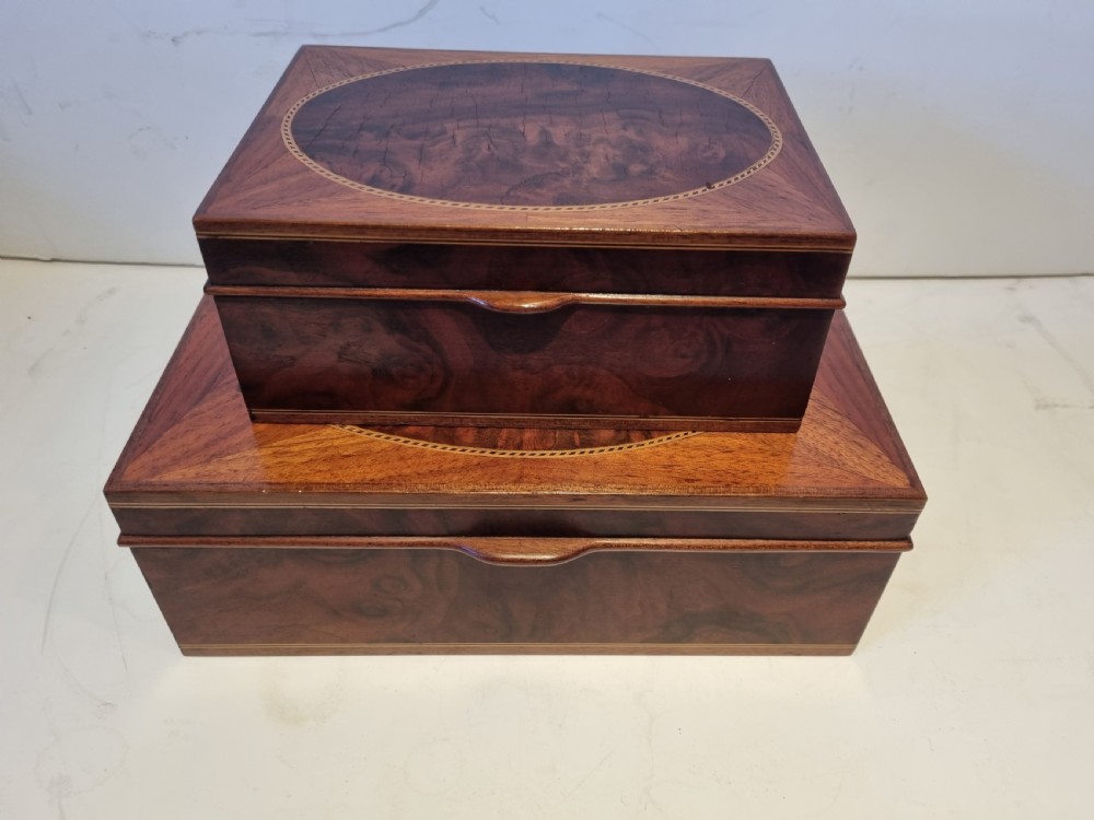 Pair unusual Edwardian cigar humidors in excellent condition.