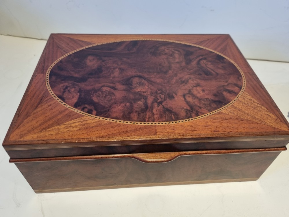 Pair unusual Edwardian cigar humidors in excellent condition. View III