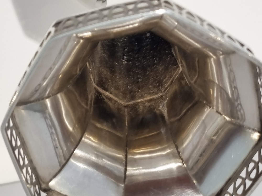 Antique silver vase 9
