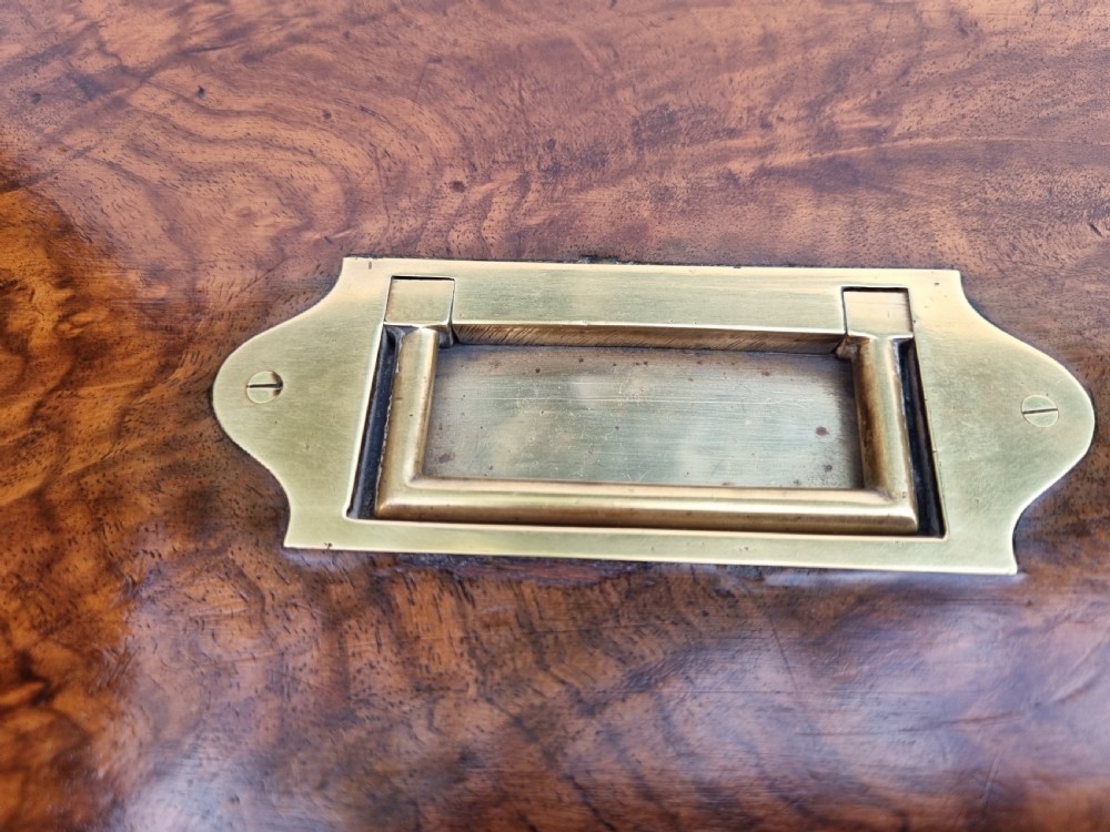 Victorian 30cm brass bound document box c 1860  View VIII