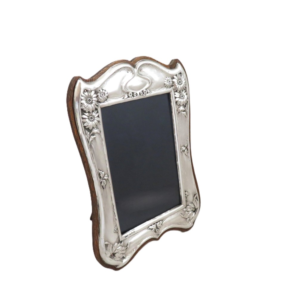 Antique Art Nouveau  Sterling Silver Photo Frame 1908