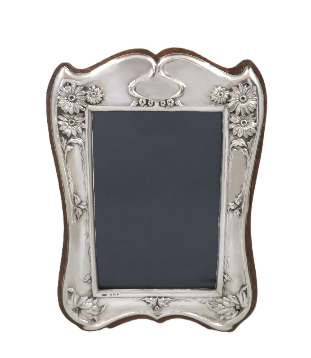 Antique Art Nouveau  Sterling Silver Photo Frame 1908 View V