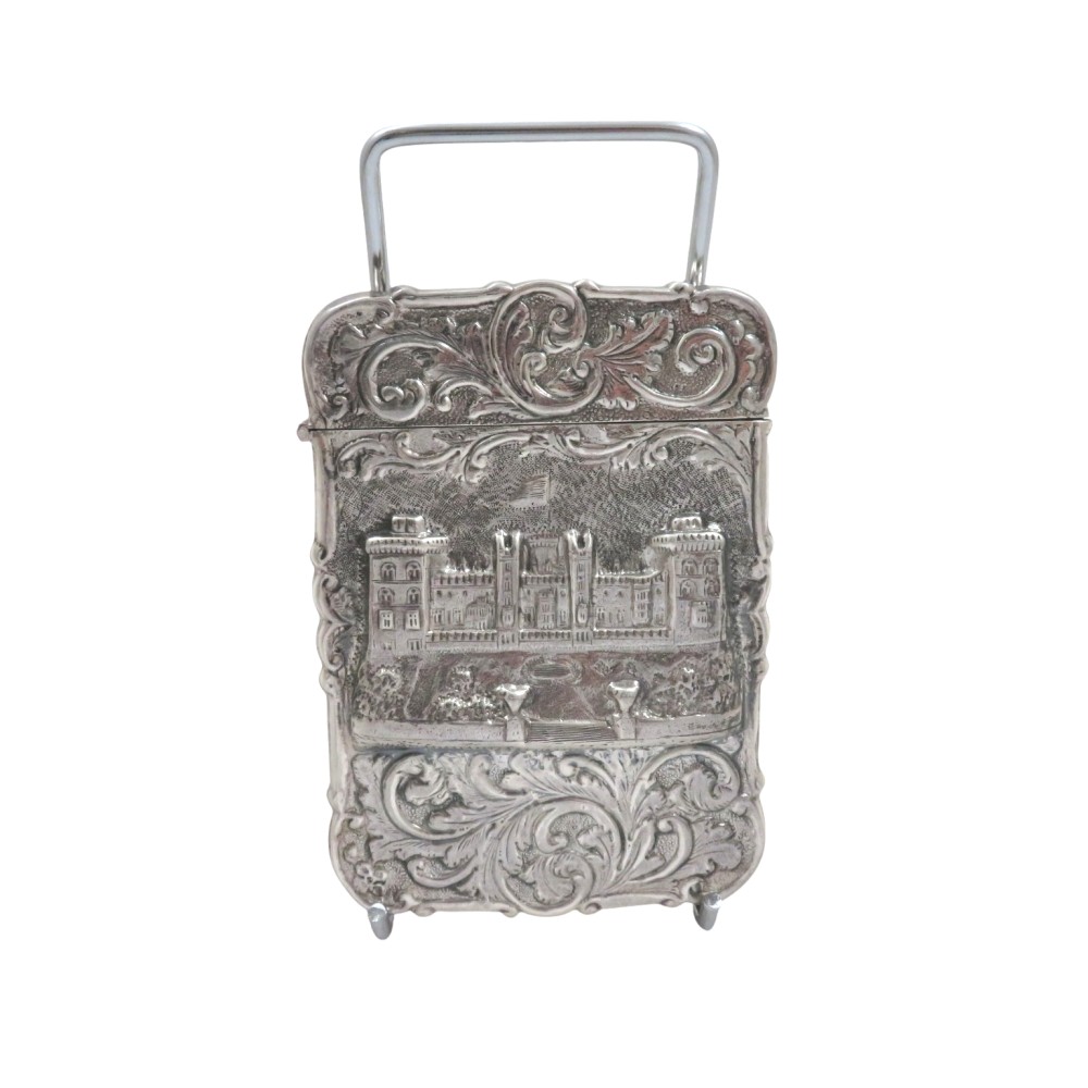 Antique Victorian Sterling Silver 'Windsor Castle' Card Case 1855