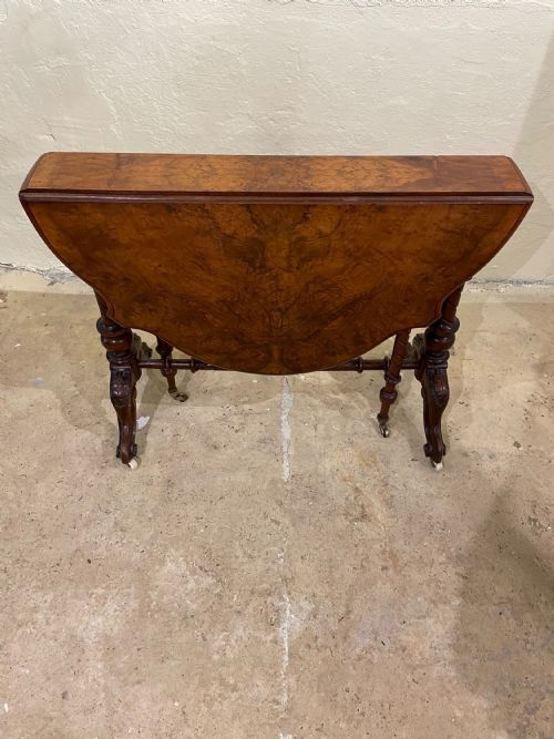 VICTORIAN WALNUT SUTHERLAND TABLE - ADDITIONAL PHOTO 4