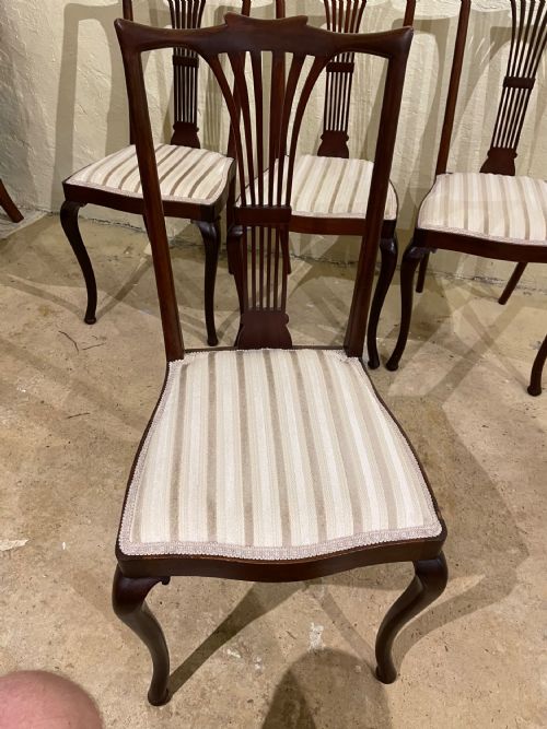 Set of Four Edwardian Mahogany Side Chairs