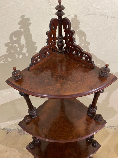 Victorian Figured Walnut Whatnot