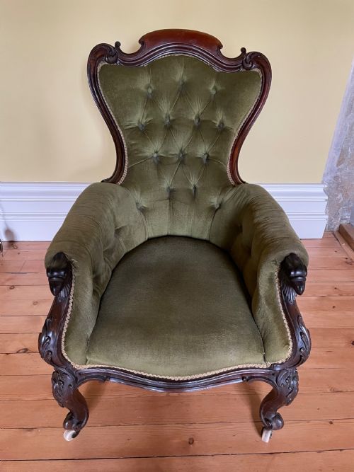 Victorian Rosewood Gentleman’s Armchair