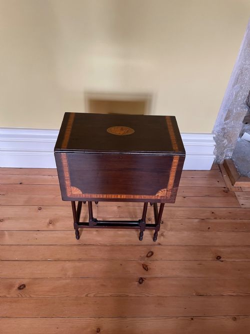 Small Late Victorian Inlaid Pembroke Table