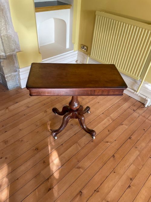 Victorian Mahogany Fold Over Tea Table