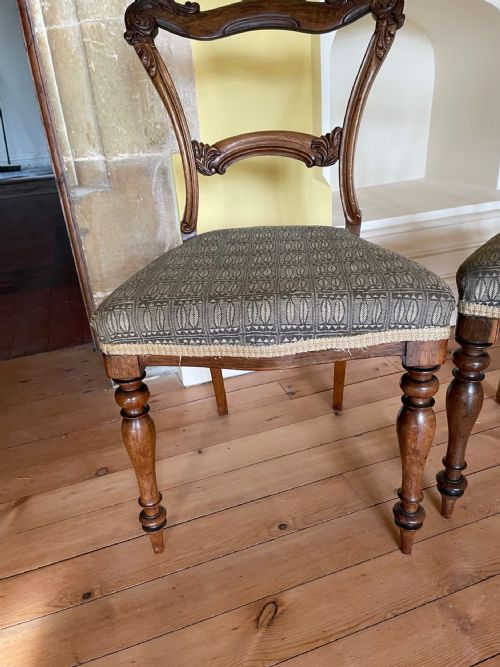 SET OF THREE VICTORIAN ROSEWOOD DINING CHAIRS - ADDITIONAL PHOTO 2
