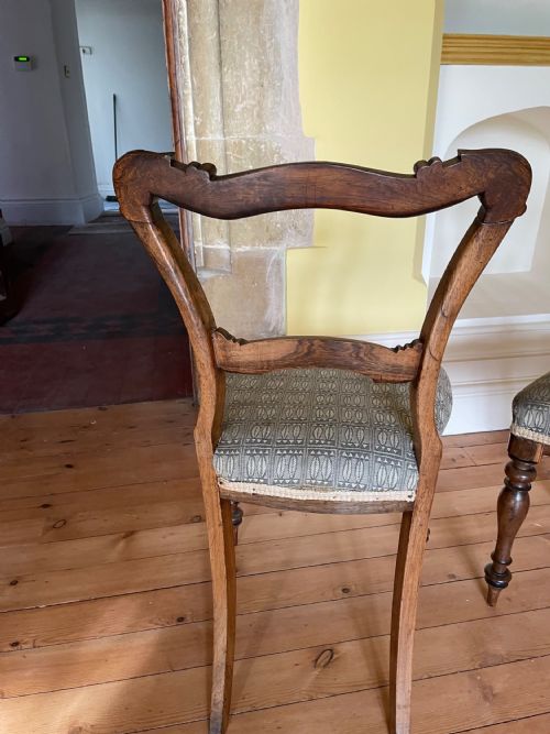 SET OF THREE VICTORIAN ROSEWOOD DINING CHAIRS - ADDITIONAL PHOTO 4