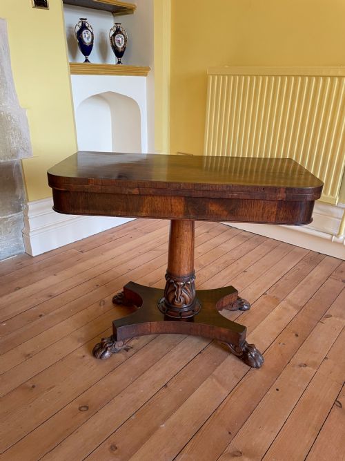 William 1v Rosewood Card Table