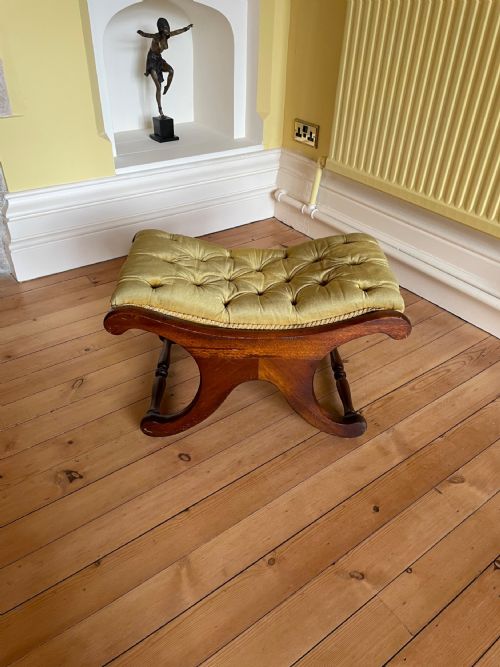 Edwardian Mahogany ‘X’ Stool