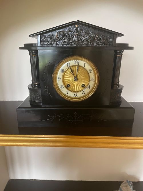 Victorian French Slate Mantel Clock