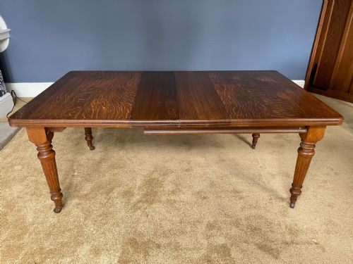 Victorian Oak Wind Out Dining Table