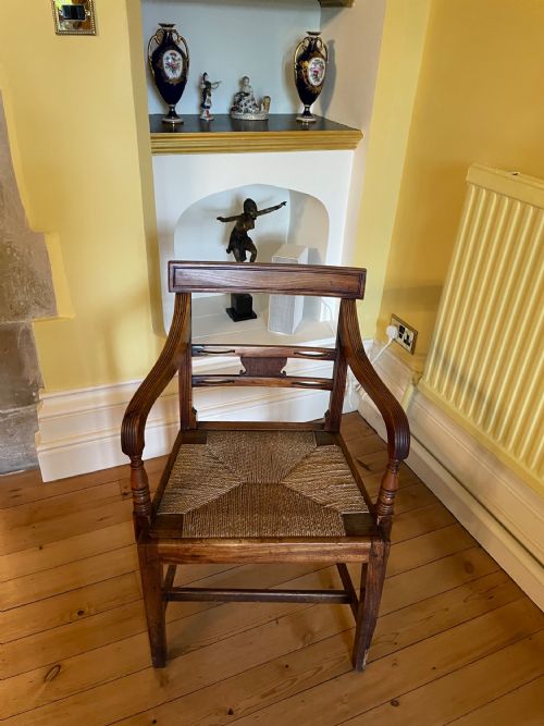 Early 19thc Mahogany Country Armchair