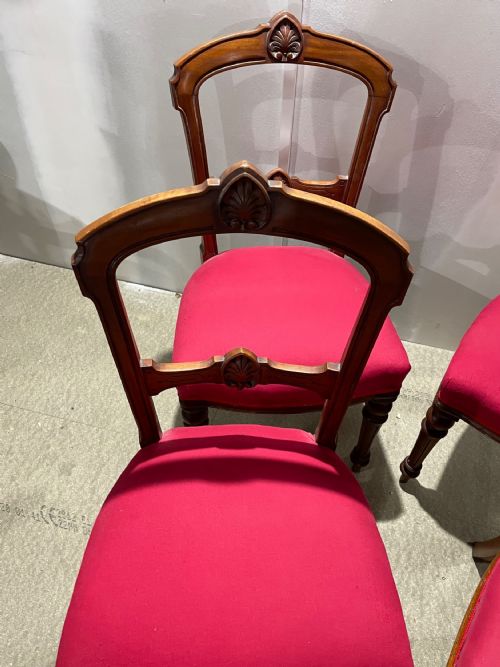 SET OF FOUR VICTORIANWALNUT DINING CHAIRS - ADDITIONAL PHOTO 1