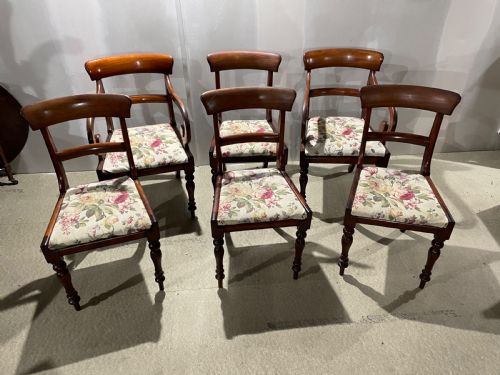 A Set of Six Early Victorian Mahogany Dining Chairs