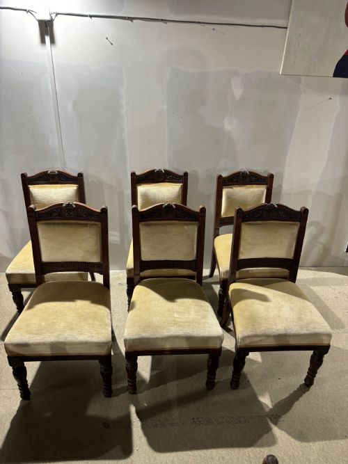 A Set of Six Late Victorian Dining Chairs