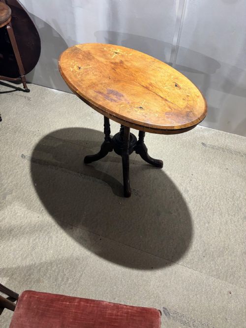 Victorian Walnut and Inlaid Ocassional Table