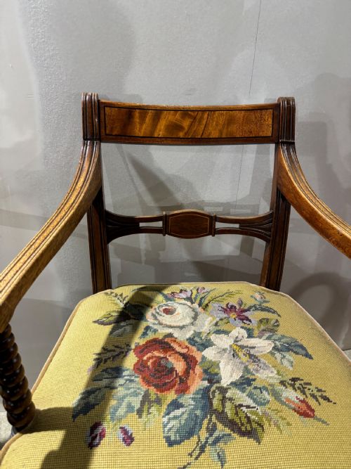 A PAIR OF REGENCY MAHOGANY ARMCHAIRS - ADDITIONAL PHOTO 2