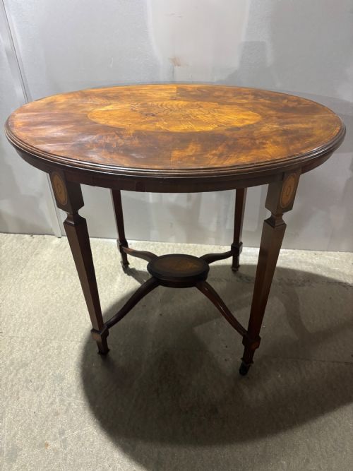 An Edwardian Inlaid Mahogany Occasional Table