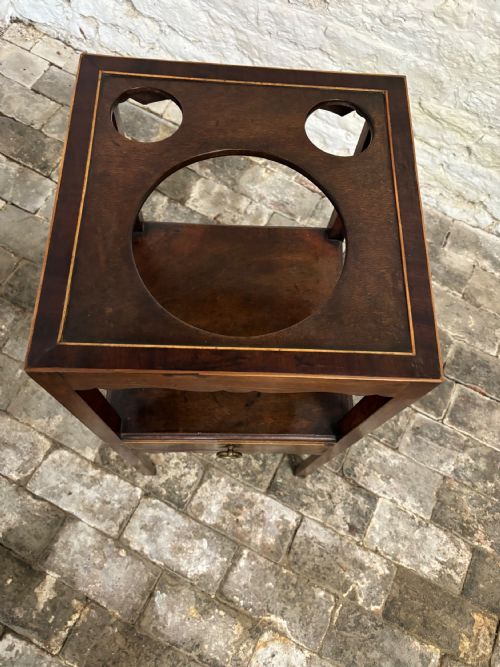 A GEORGIAN INLAID MAHOGANY WASH STAND - ADDITIONAL PHOTO 2
