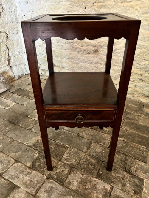 A GEORGIAN INLAID MAHOGANY WASH STAND - ADDITIONAL PHOTO 3