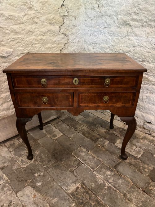 Georgian Walnut and Cross Banded Lowboy