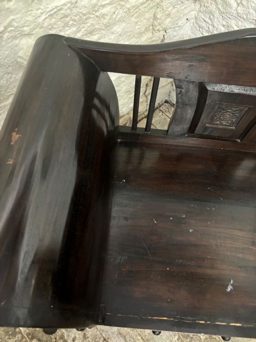 19THC BURMESE HARDWOOD THRONE CHAIR - ADDITIONAL PHOTO 3