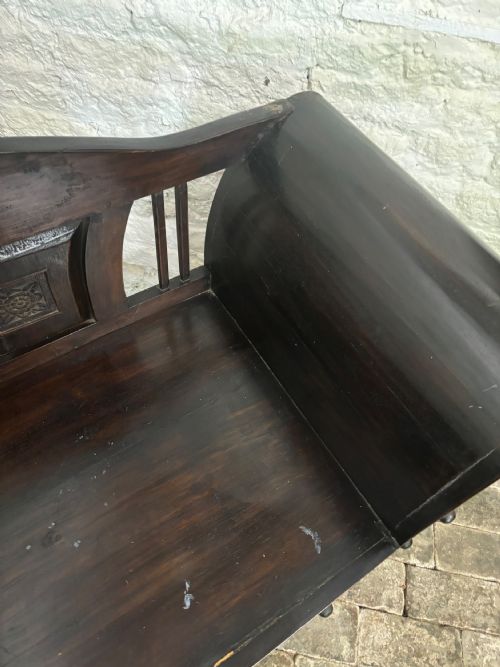 19THC BURMESE HARDWOOD THRONE CHAIR - ADDITIONAL PHOTO 4