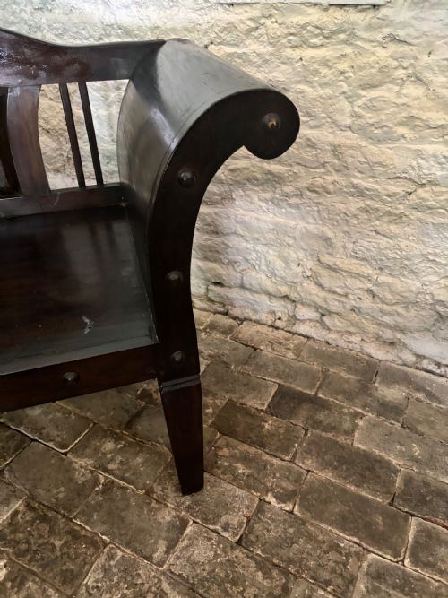 19THC BURMESE HARDWOOD THRONE CHAIR - ADDITIONAL PHOTO 6
