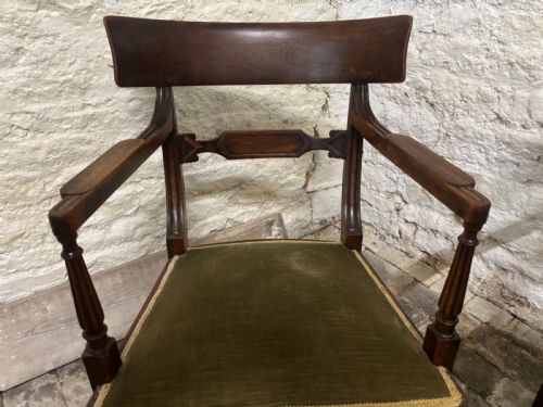 PAIR OF REGENCY MAHOGANY ELBOW CHAIRS - ADDITIONAL PHOTO 4