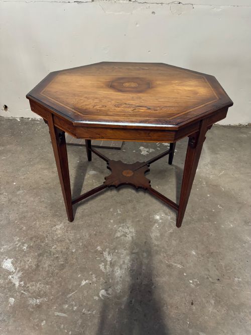 A Late Victorian Rosewood Inlaid and Crossbanded Centre Table