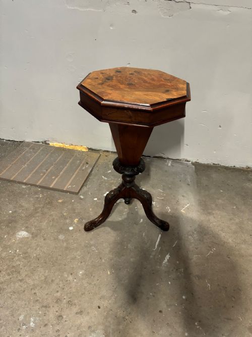 A Victorian Walnut Sewing Table