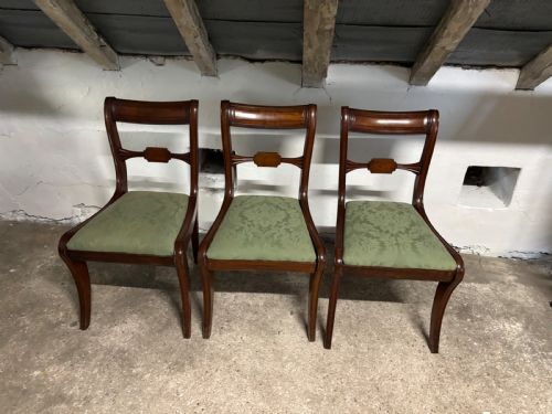 Set of Three Regency Mahogany Chairs