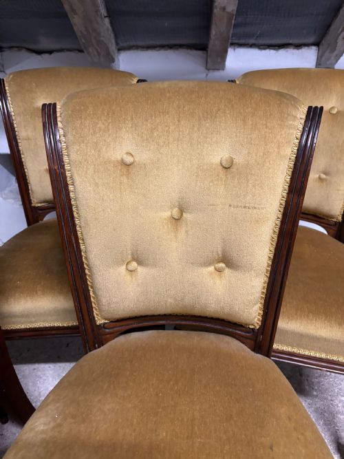 A SET OF FIVE EARLY VICTORIAN MAHOGANY DINING CHAIRS - ADDITIONAL PHOTO 2