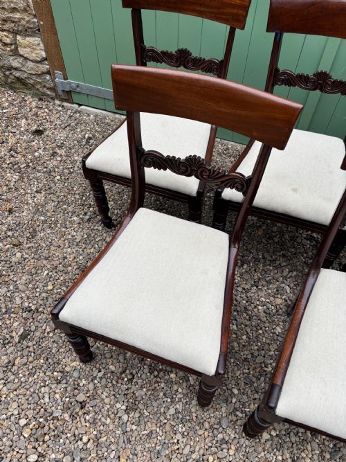 A SET OF FIVE WILLIAM 1V MAHOGANY DINING CHAIRS - ADDITIONAL PHOTO 2
