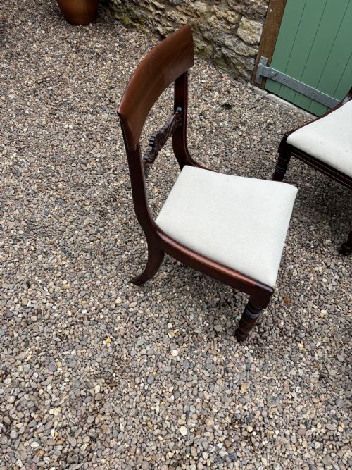 A SET OF FIVE WILLIAM 1V MAHOGANY DINING CHAIRS - ADDITIONAL PHOTO 4