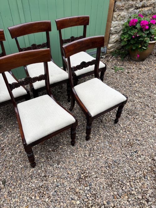 A SET OF FIVE WILLIAM 1V MAHOGANY DINING CHAIRS - ADDITIONAL PHOTO 3