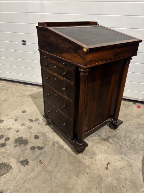 A WILLIAM IV ROSEWOOD DAVENPORT - ADDITIONAL PHOTO 2