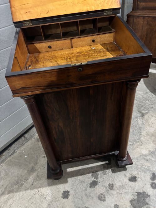 A WILLIAM IV ROSEWOOD DAVENPORT - ADDITIONAL PHOTO 3