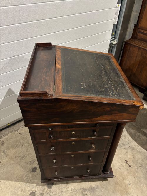 A WILLIAM IV ROSEWOOD DAVENPORT - ADDITIONAL PHOTO 4