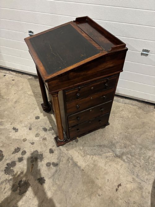 A WILLIAM IV ROSEWOOD DAVENPORT - ADDITIONAL PHOTO 5