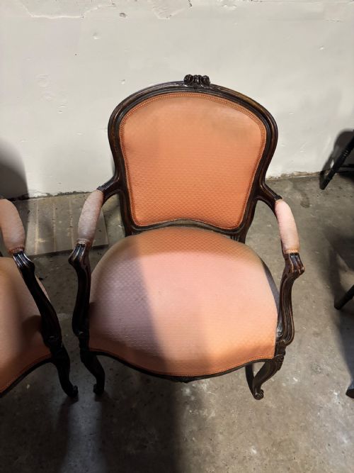 A PAIR OF FRENCH 19THC OAK FAUTEIL ARMCHAIRS - ADDITIONAL PHOTO 1
