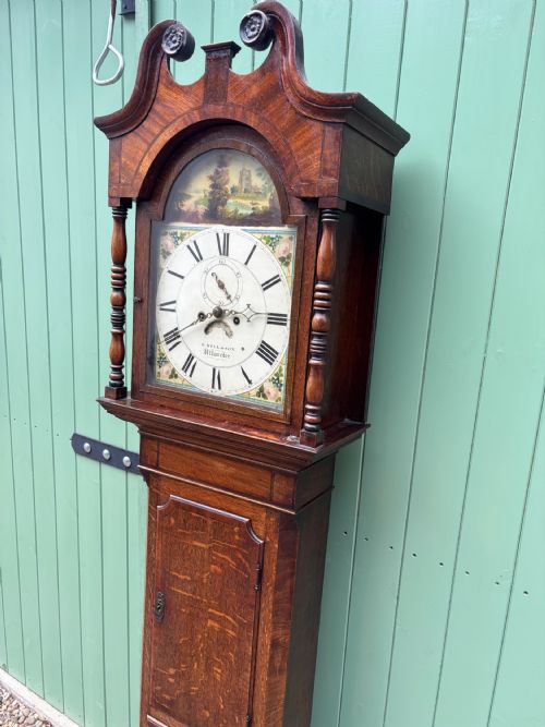 EARLY 19THC EIGHT DAY OAK CASED LONG CASE CLOCK - ADDITIONAL PHOTO 3