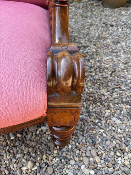 A VICTORIAN MAHOGANY LIBRARY CHAIR - ADDITIONAL PHOTO 1